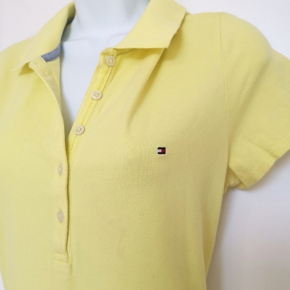 Tommy Hilfiger Yellow Polo / Golf shirt size L - Picture 6 of 9